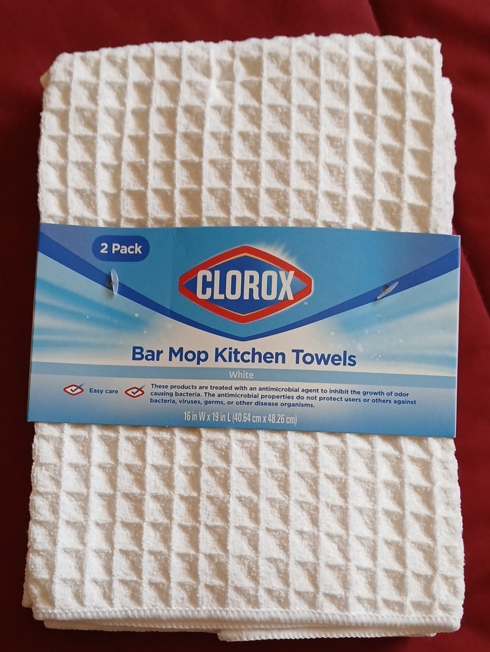 Clorox White Bar Mop Kitchen Towels - 2 Pack